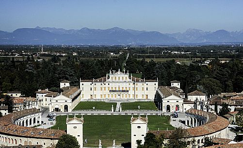 Aereal view of Villa Manin